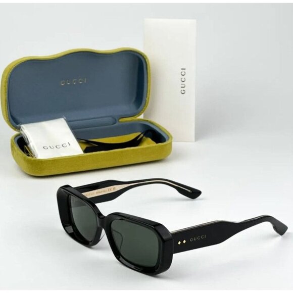 NWT Gucci GG1531SK-001 Black Rectangle 54mm Sunglasses main image 6